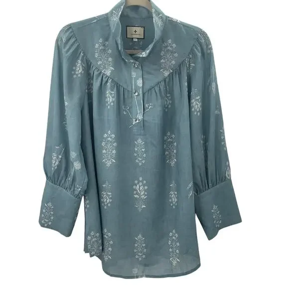 Tuckernuck Blue Floral Blouse - Picture 6 of 15